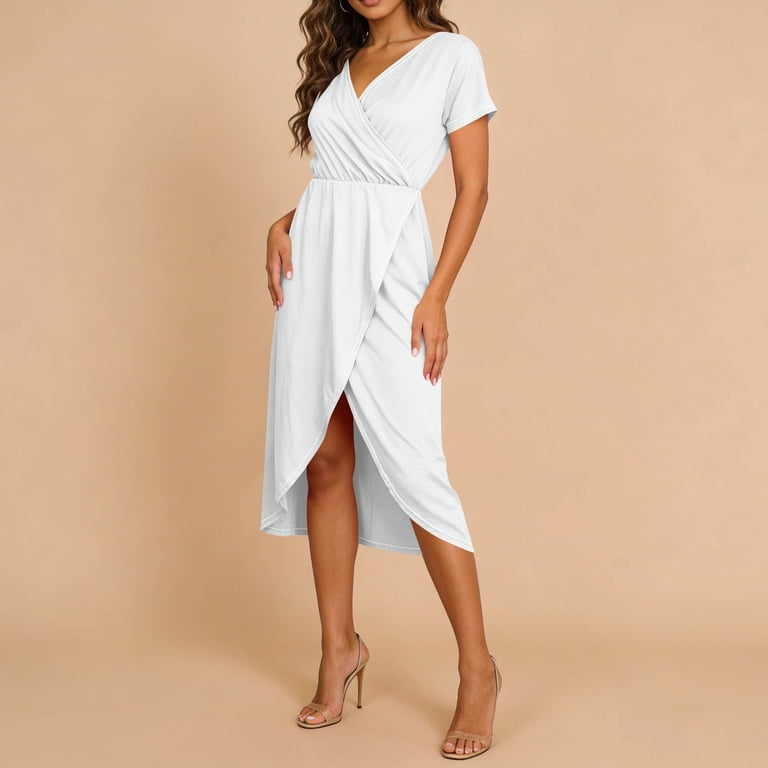 white off shoulder bridesmaid dress A-Line Off The Shoulder White Empire Waist Wedding Guest Dress