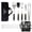 Black Pattern, variant on 10-Piece Stainless Steel BBQ Tool Set with Carry Bag, Dishwasher Safe for Camping, Backyard Patio & Picnic, Solid Black
