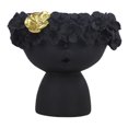 thumbnail image 1 of Maceta de cabeza maceta Adorable maceta figuras decorativas para chica Negro, 1 of 9
