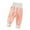 Pink, variant on MKOSPLRT 3M-4Years High Waist Pants for Infant Newborn Toddler Warm Fleece Sweatpants Fashion Color Block Jogger Pants Soft Leggings