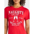 thumbnail image 3 of Christmas Women's Naughty List Graphic Tee from Holiday Time, Sizes S-XXXL, 3 of 4