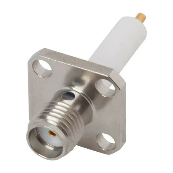 SF2950-6061 Connector Receptacle Female Socket 50Ohm Panel Mount Solder FlangMountConn 4 Hole Candlestick