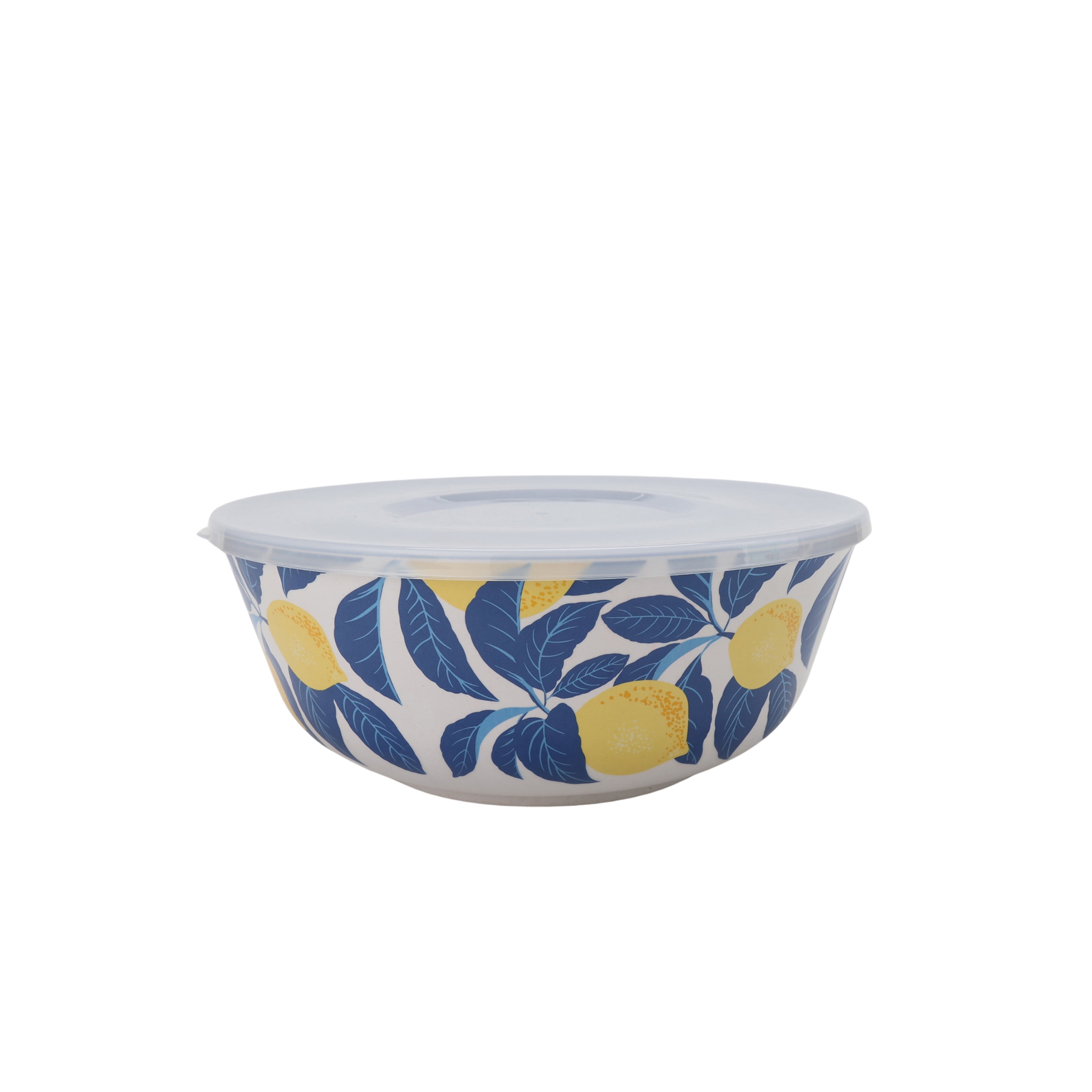  Kekkerit 10cmボウル　３個セット Mainstays Bamboo Melamine 4-Piece Serve Bowl Set - Lemon & Blue