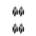 thumbnail image 2 of Guardurnaity Pendientes de plumas con borlas, colgantes largos bohemios con estilo, cómodos, a la moda, atractivos, colgantes de oreja para mujeres Type3 NO3, 2 of 6