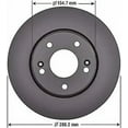 thumbnail image 6 of Front Brake Rotors & Ceramic Pads Kit for 15-19 Kia Hyundai Goodyear PRK3615F, 6 of 7