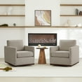 thumbnail image 2 of CHITA Swivel Accent Chairs for Living Room, Comfortable Arm Chairs for Bedroom,Fabric in Beige Gray, 2 of 11