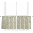 thumbnail image 2 of Sage Green Botanical Window Tier Curtains 36 Inch Length, Rustic Vintage Floral Leaves Rod Pocket Kitchen Window Treatments Drapes for Bedroom, Cafe, Living Room, 2 Panels, 27.5 W x 36 L, 2 of 5