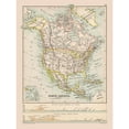 thumbnail image 3 of Bartholomew 11x14 Black Modern Framed Museum Art Print Titled - North America United States Mexico Canada, 3 of 5
