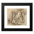 thumbnail image 2 of Robert Caney 17x15 Black Modern Framed Museum Art Print Titled - A Tree-Lined Garden Path (Preliminary Sketch for ‘Sleeping Beauty and the Beast’) (1900), 2 of 5