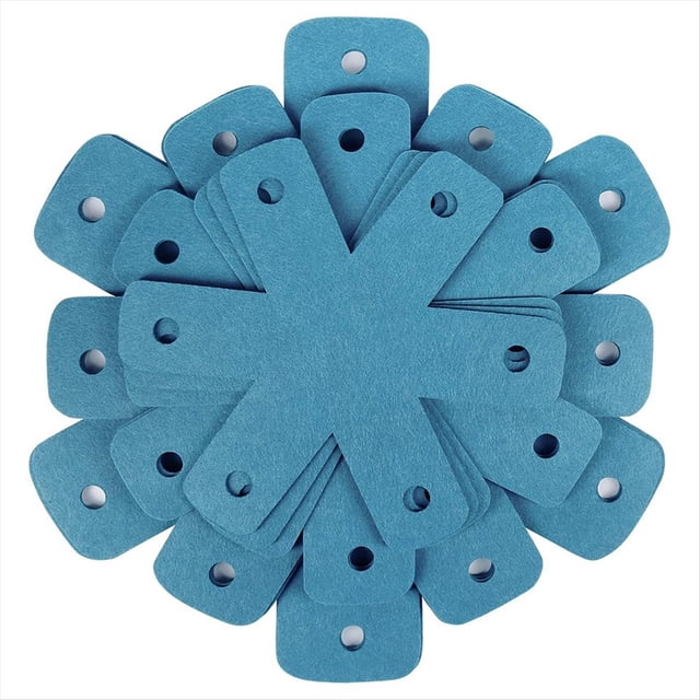 Pot Pan Protectors,Set of 12 and 4 Different Sizes,Larger & Thicker Cyan Pan Protector Pads, Pan Pot Separator Pads,1set x Non-stick pan protector,Lake Blue