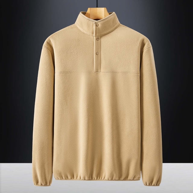 pstuiky camisetas de manga larga para hombre, Suéter de manga larga con cremallera para hombre, abrigo informal sin capucha de manga larga para hombre camisetas de hombre xxxl