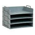 thumbnail image 6 of Mind Reader Stackable Paper Tray, Desktop Organizer, File Storage, Office, Plastic, 13.75"L x 10"W x 10.75"H, 4 Pcs., Gray, 6 of 7