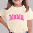 thumbnail image 2 of Zpanxa T-Shirts pour Tout-Petites Fille Imprimé Fête des Mères Col Rond Manches Courtes Haut Polyester Spandex 10-11 Ans, 2 of 5