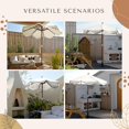 thumbnail image 4 of LAGarden 7 Ft Fringe Umbrella Replacement Canopy Top Cover Boho Outdoor Yard, Beige with Fringe, BH7W-01C, 4 of 6