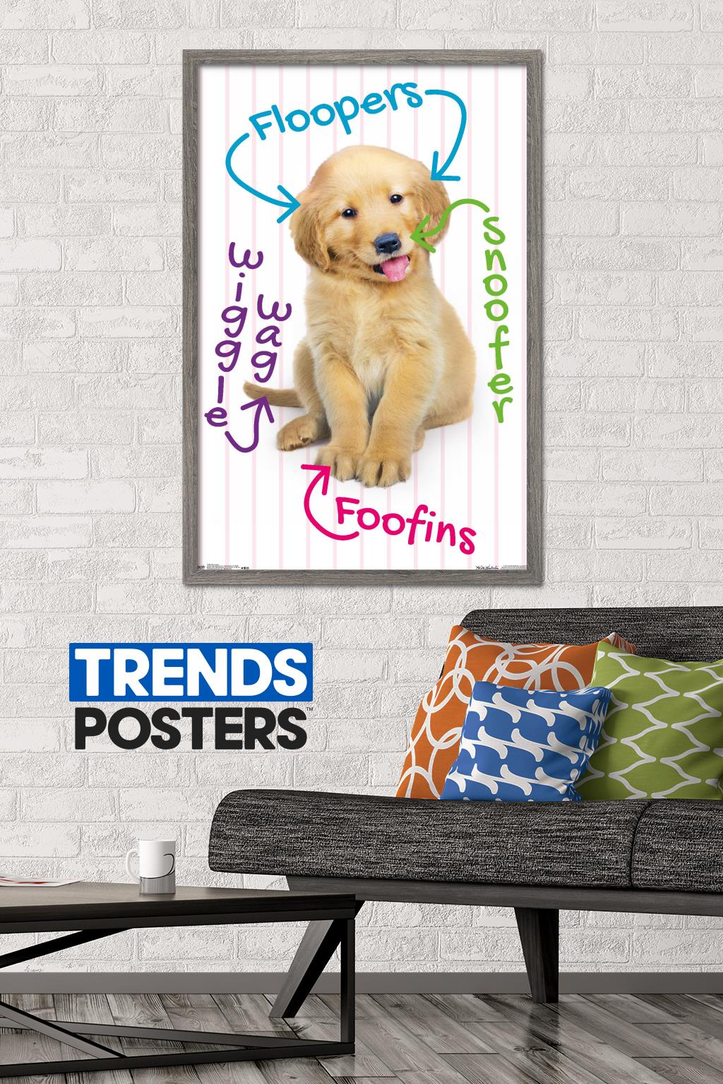 Keith Kimberlin - Puppy - Pup-A-Gram Wall Poster, 22.375" x 34", Framed