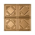 thumbnail image 1 of Fasade Easy Installation Traditional 4 Polished Copper Glue Up Ceiling Tile/ Ceiling Panel (12" X 12" Sample), 1 of 1