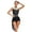 Black, variant on YiZYiF Women Glittery Rhinestone Modern Lyrical Dance Costume Flowy Tulle Skirt Ballet Leotard Dress Green L