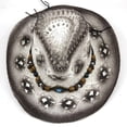 thumbnail image 3 of Sombrero de vaquero clásico Qarigey marrón con ala ancha, 3 of 6