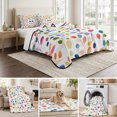 thumbnail image 6 of Twin Quilt Set 68''x86'', Colorful Leaves Lightweight Summer Bedspread Coverlet Set with 2 Pillow Shams, Modern Boho Painting Plant Branch Breathable All Season Quilt Bedding for Dorm/Bedroom, 6 of 9