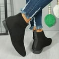 thumbnail image 5 of Women's Slip-On Ankle Boots - Pointed Toe Low Heel with Elastic Sides, 5 of 6
