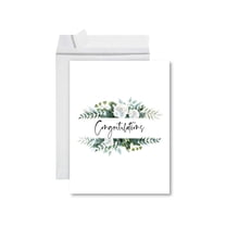 Koyal Wholesale Funny Congratulations Jumbo Card With Envelope, Floral Design, Engagement, Pregnancy, Graduation, 1-Pack