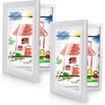 thumbnail image 1 of KOTNYX 2 Pack LED Light Kids Artwork Frame - Front Opening Kids Art Display Picture Frame, Holds 100 Pictures, MDF & Shatter-Resistant Glass, Standing Frame/Wall Hanging,13.3x10, Mat 11.6x8.3 (white), 1 of 8