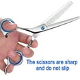 thumbnail image 4 of Juego de 8 tijeras para el cabello, tijeras para adelgazar los dientes, tijeras para recortar el cabello para peluquería en casa, 4 of 5