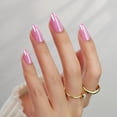 thumbnail image 3 of SHANGMENG Soft Gel Press on Nails Pink Short Almond Press on Nails, Naturally Stick on Nails in 32PCS Reusable Fake Nails Kit with Glue,Aurora Pink, 3 of 9