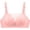 Pink, variant on Alun Women's Wireless Push up Bras Floral Lace Splicing Design Seamless T Shirt Bra Comfort Light Support Thin Padded Full Coverage Everyday Wear Bralettes Red 46