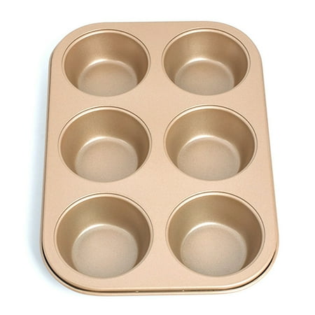 

2Pc 6Holes Square Cupcake Pan Baking Pan Non Stick Biscuit Pan