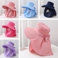 thumbnail image 5 of Women Fishing Hunting Hiking Lace Wide Brim Face And Neck Protect Women Hats Ear Flap Sunscreen cap Sun Hat PINK, 5 of 8