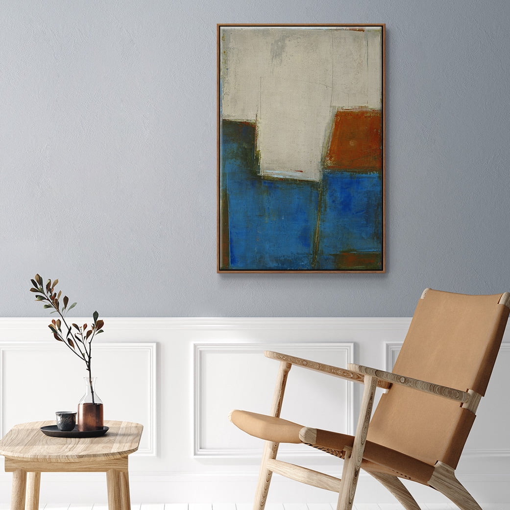Comple x Thought Framed Premium Gallery Wrapped Canvas - Ready to Hang - 27 x 41 - Walnut Floating Frame