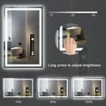 thumbnail image 4 of Brio Lighting GlareGuard 36x55" Rectangular Anti-Fog Dimmable Backlit LED Bathroom Vanity Mirror - Clear, 4 of 8