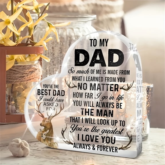Dad Gifts From Daughter Son Father Gifts For Birthday Christmas Father'S Day Dad Clear Acrylic Sign Keepsake Gifts