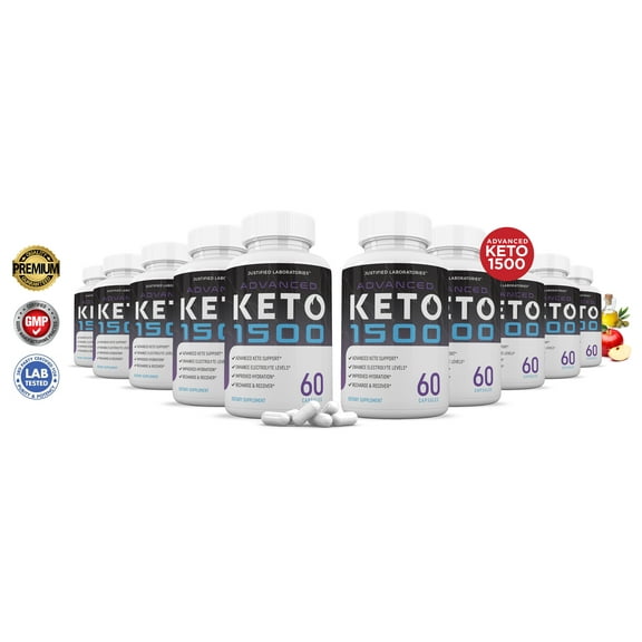 (10 Pack) Keto 1500 Keto ACV Pills 1275mg Alternative to Gummies Dietary Supplement 600 Capsules