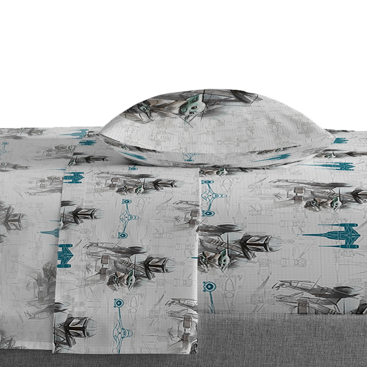 The Mandalorian 3-Piece kids Twin Sheet Set, 100% Polyester