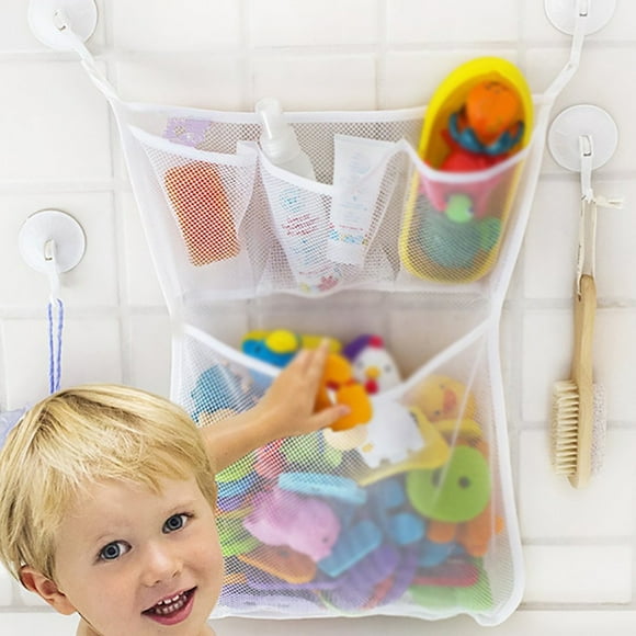 Staron Bath Toy Storage Organizer Bag, Mesh Bath Toy Organizer, Kids Bathtub Toy Storage for Kids Bathroom Decor