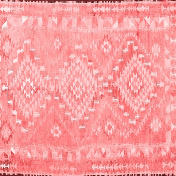 Ahgly Company Indoor Square Oriental Red Traditional Area Rugs, 4' Square