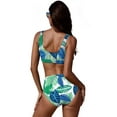 thumbnail image 3 of UKAP Ladies Women High Waisted Bikini Set Two Piece Swimwear Beachwear Swimsuit Tops+Bikini Bottoms Swimming Bathing Suit Push Up Padded Backless, 3 of 3