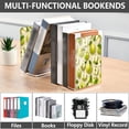 thumbnail image 4 of 2Pack Acrylic Bookends Clear L-Shaped Book Holders with Non-Slip Pads Sturdy Durable Book Stoppers for Shelves, Office, School, Library, Home Desk Decor Light Green Apple Harvest, 4 of 6