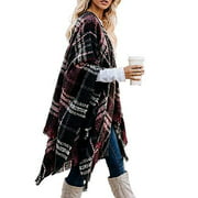 LittleMax Oversize Open Front One Piece Knitted Cardigans Sweaters Outwear Coat Shawl for Women