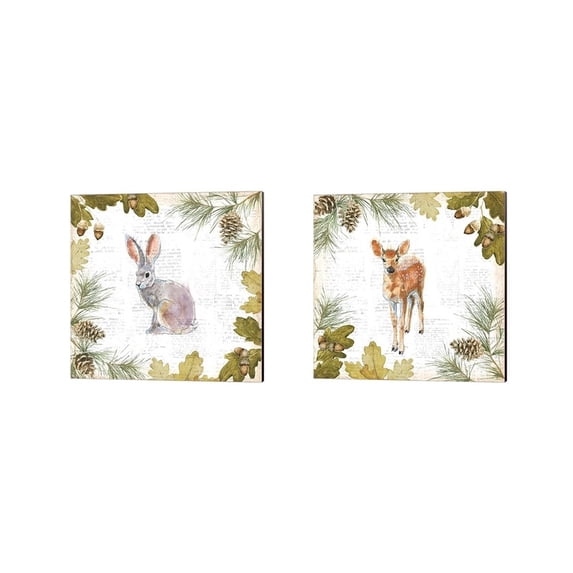 Metaverse Emily Adams 'Into the Woods B' Canvas Art (Set of 2)