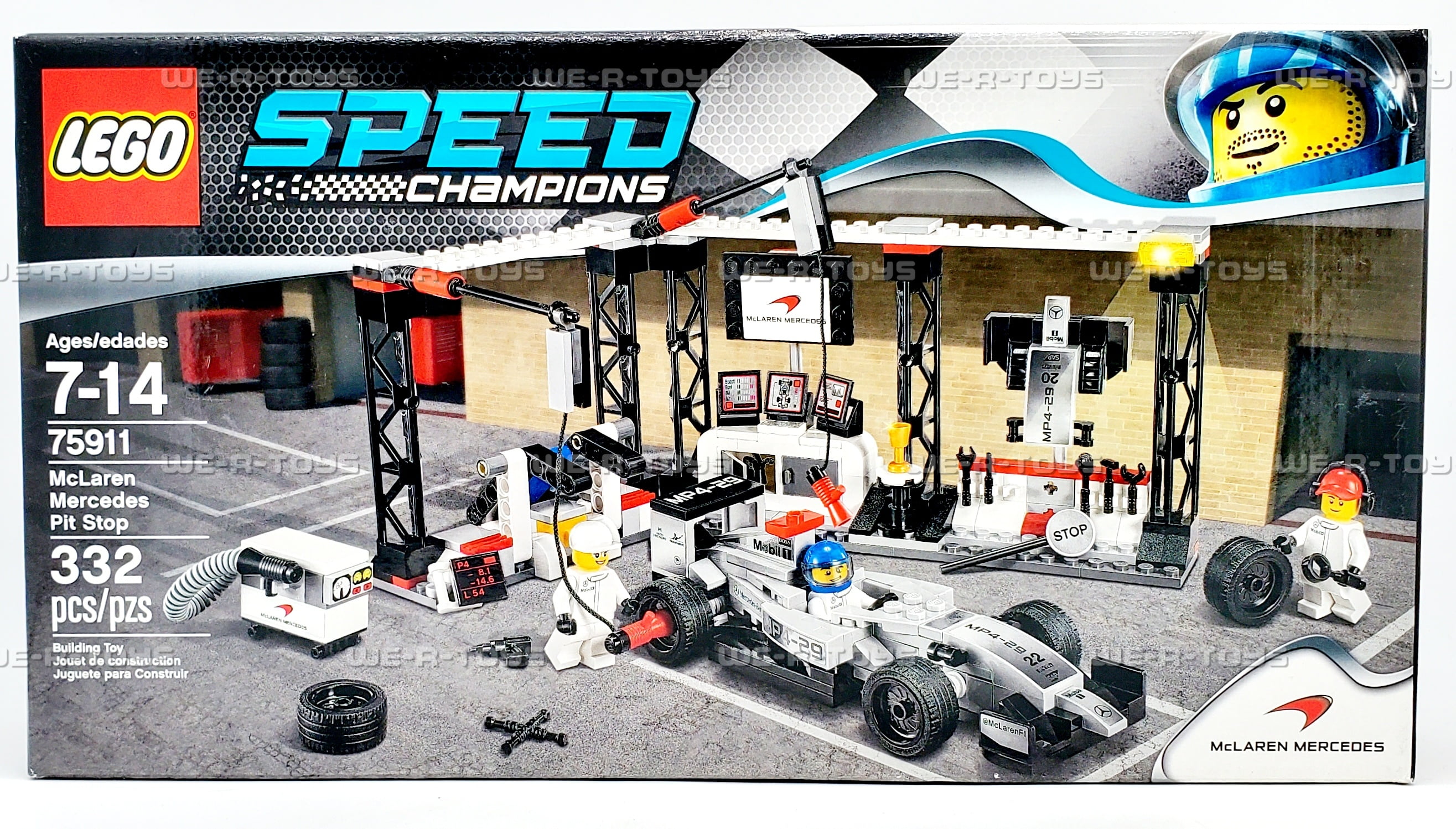テラバイト　4個セット LEGO SPEED CHAMPIONS: Mclaren Mercedes Pit Stop (75911) for