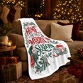 thumbnail image 3 of Home, Festive Holiday Scene, Warm Flannel Blanket for Living Room and Reading Nook with Detailed Artwork with Rich Color Accents, Art Lovers Christmas Gift, Festive Home Decor, 3 of 9