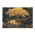 thumbnail image 2 of Toilet Rug Rectangle Bathroom Rugs Non-Slip Soft Plush Machine Washable Contour Bath Mat Golden Tree on River Bank 24x16, 2 of 9