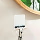 thumbnail image 4 of Estante de almacenamiento para baño sin perforaciones | Perchero de plástico blanco con doble gancho para sombreros, bolsos y toallas | Organizador compacto y duradero de 6 x 4,5 cm para puerta, 4 of 5