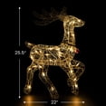 thumbnail image 5 of Northlight Lighted Prancing Reindeer Christmas Outdoor Decoration - 25.5" - Clear Lights, 5 of 9