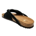 thumbnail image 4 of Gaahuu womens leather banded braided thong memory foam footbed sandal, 4 of 5