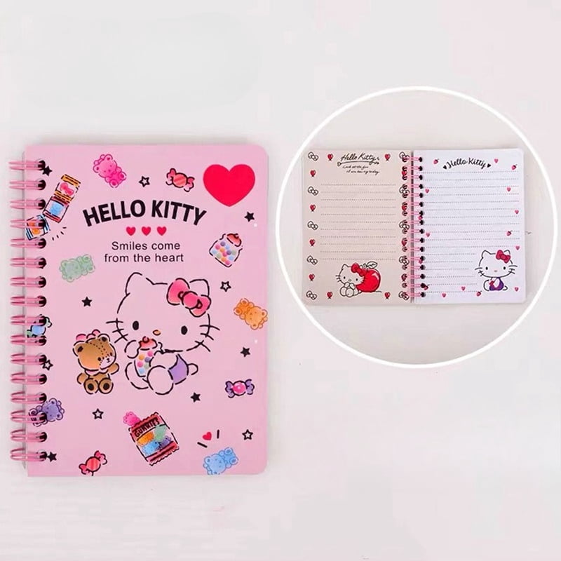 Sanrio A6 Anime Notepads Hello Kitty Melody Cinnamoroll Pochacco Notebooks Cute Gifts