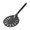 Black, variant on Pebbuoy 6-Inch Round Pizza Turning Peel Long Handle Non-stick Lightweight Perforated Anodized Aluminum Alloy Homemade Pizza Turner Spinner Spatula Kitchen Gadgets